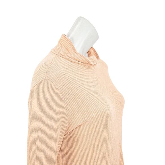 REFORMATION Women's Turtleneck Ribbed Pullover in Peach Large - Picture 8 of 8